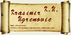 Krasimir Ugrenović vizit kartica